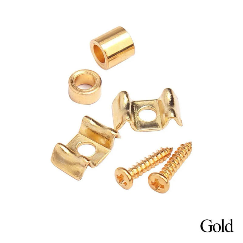 Description Picture 5 of item1 Pair Of String Trees/Retainers Electric Guitar Gold/Black/Chrome With Screw Outdoor Longboard Parts Accessories