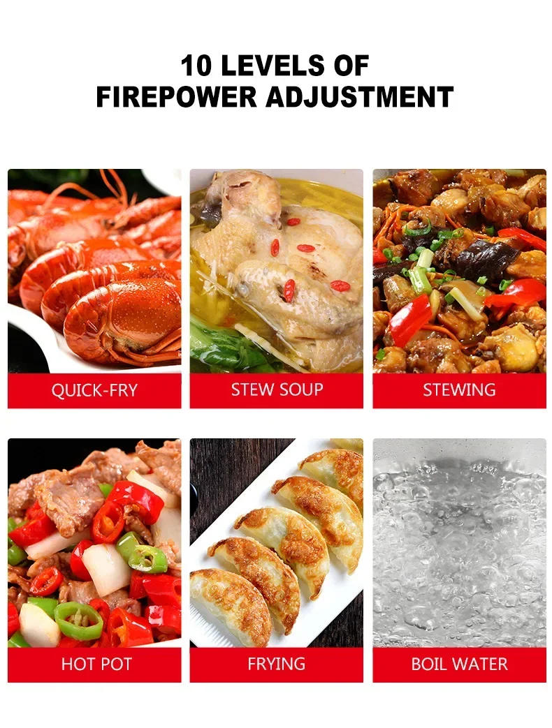 Description Picture 4 of item5000W High-Power Induction Cooke Commercial Plane Induction Cooker Flat Hotel Canteen Induction Cooking Stove