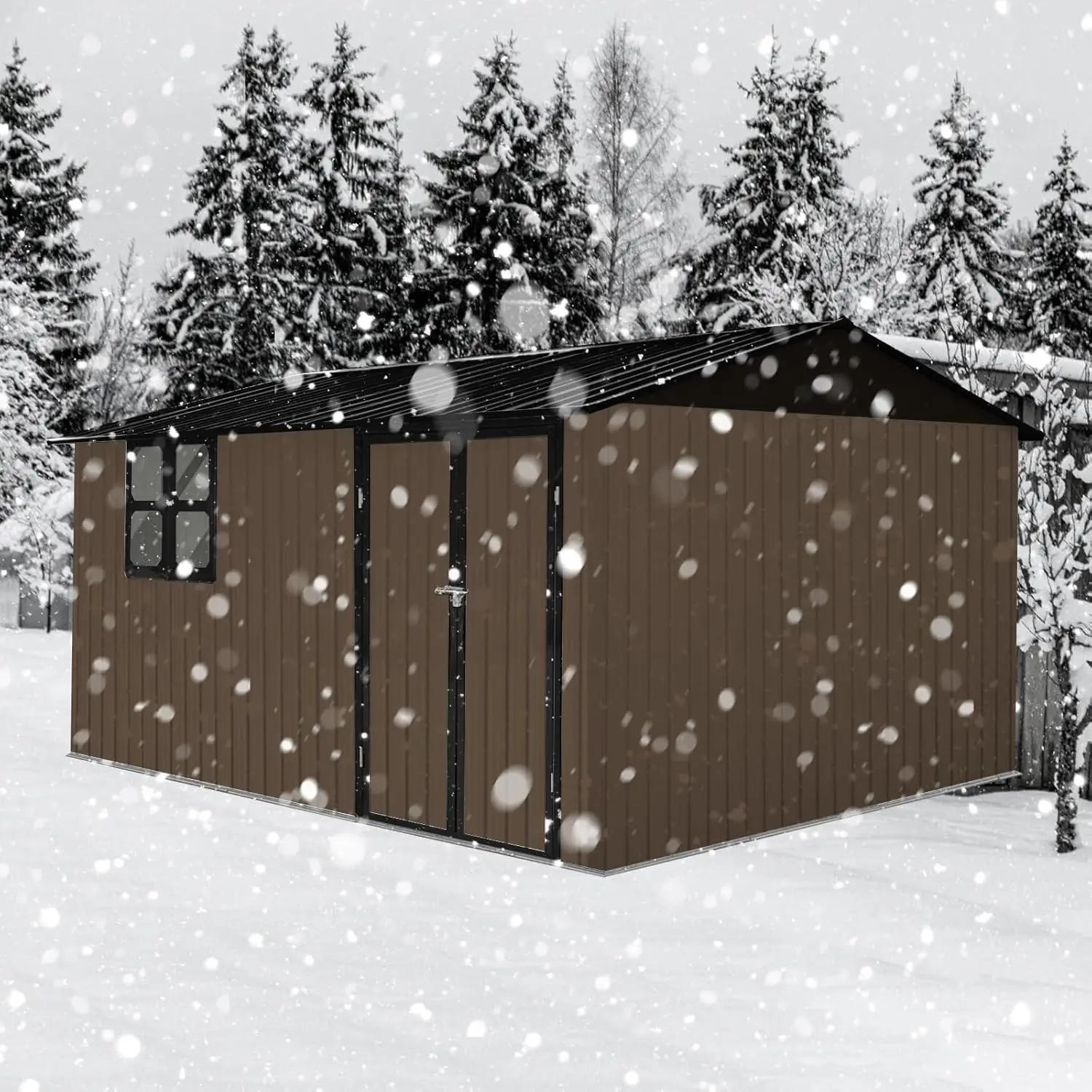 Description Picture 5 of itemStorage Shed, 10'x8' Metal Outdoor Storage Sheds & Outdoor Storage Clearance 8x10 for Backyard and Patio, Metal Shed for Tool