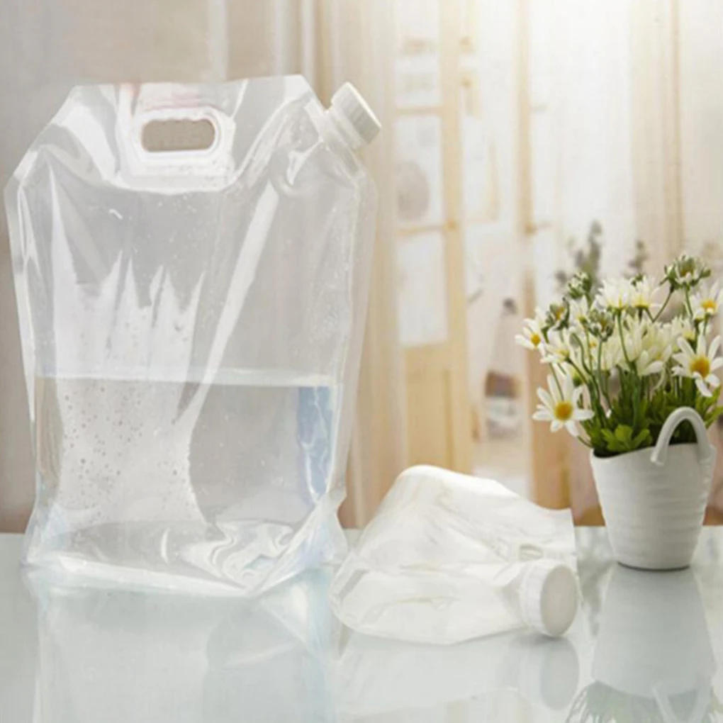 Description Picture 4 of item5/10/15L Outdoor Camping Water Bag Portable Folding Bucket Large Capacity Water Container with Handle Travel Camping Supplies