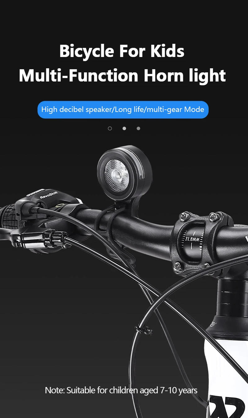 Description Picture 2 of itemBike Front Lights with Horn Rechargeable MTB Bicycle Lamp Electric Bell Night Riding Safety Warning Loud Flashing Horn Lights