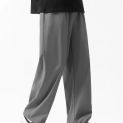 Black Pants Men's Summer Thin Ice Silk Loose Straight Athleisure Suit Pants Trendy draped wide-leg trousers