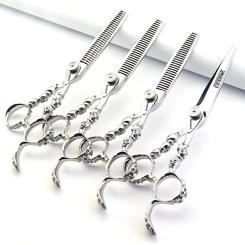 Recommended Handle Skull Professional Barber Scissors Hairdresser Hairdresser 6