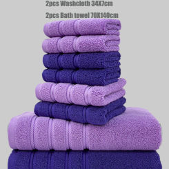 8 Piece Towel Set Turkish Cotton Bathroom Super Absorbent 4 Square Towel 2 Face Towel 2 Bath Towel Set Hotel Beauty Salon Sauna