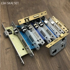 High Quality Security Door Lock Cylinder Home Single Tongue Mute Anti-Theft Lock Core Many Lock Body Indoor Hardware Accessories