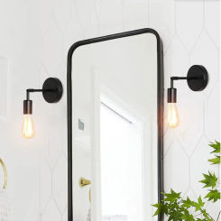 Vintage LED Wall Lamp 180° Rotatable Industrial E27 Bedroom Bedside Bathroom Mirror Wall Light Vanity Fixture Ceiling Light