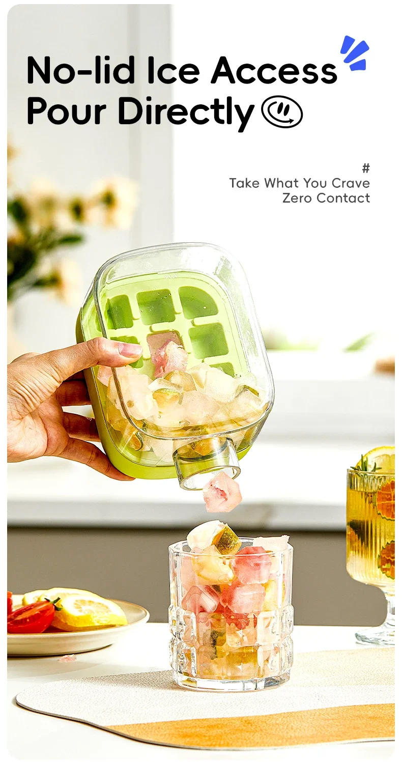 Description Picture 6 of itemSummer Ice Cube Tray with Straw 2 in1 Ice Tray and Water Bottle Ice Maker Silicone IceCube Portable Kettle Reusable Icemaker