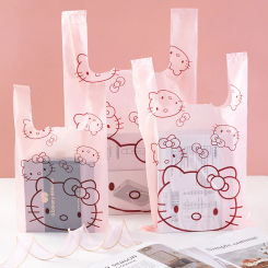 20/50 Pcs Sanrio Hello Kitty Garbage Bag Kawaii Pochacco Shopping Bag Cute Cartoon Pattern Plastic Packaging Bag Jewelry Bags