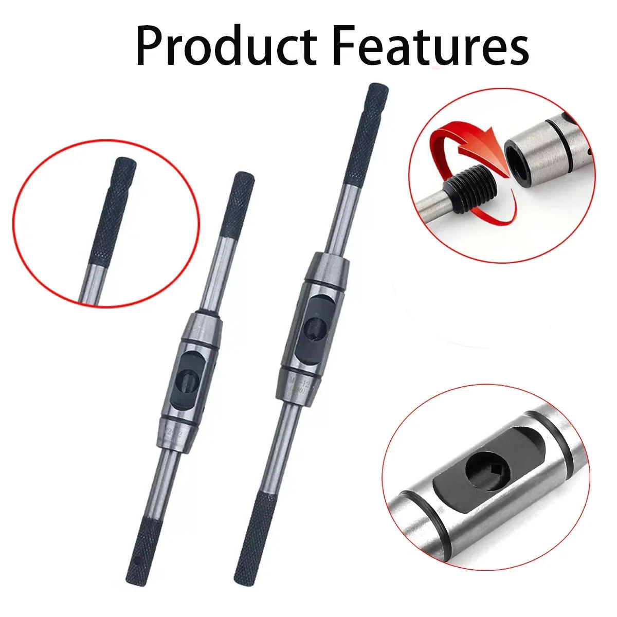 Description Picture 3 of itemM2-M24 Adjustable Hand Taps Wrench Tools For Mechanic Tapping Winch High Quality Steel Thread Processing Tools CNC Screw Tap