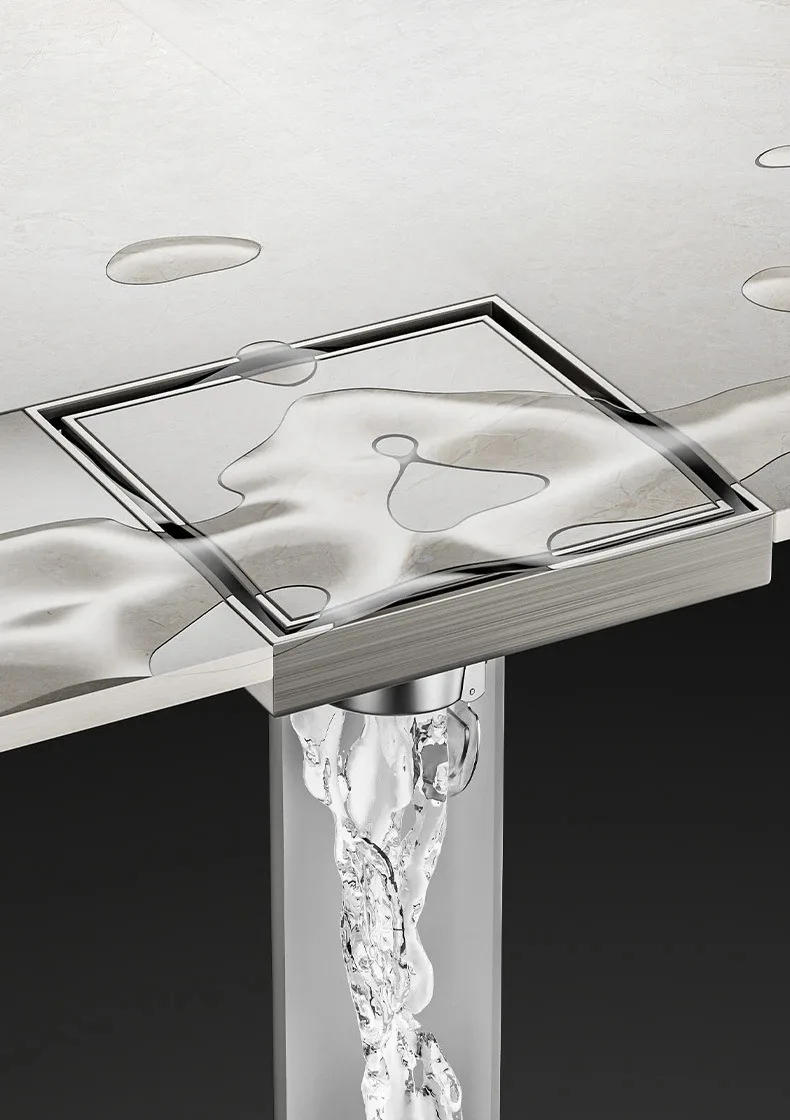 Description Picture 5 of itemInvisible floor drain with tiles in the bathroom, 304 stainless steel deodorant floor drain