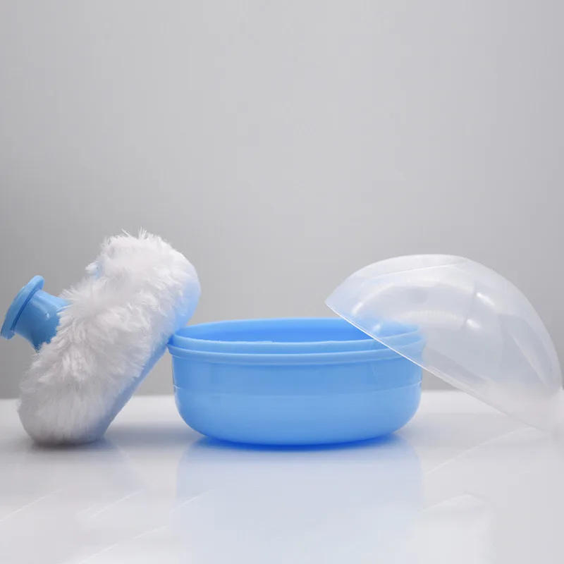 Description Picture 5 of itemNew High Quality Baby Soft Face Body Cosmetic Powder Puff talcum powder Sponge Box Case Container 1PCS Wholesale