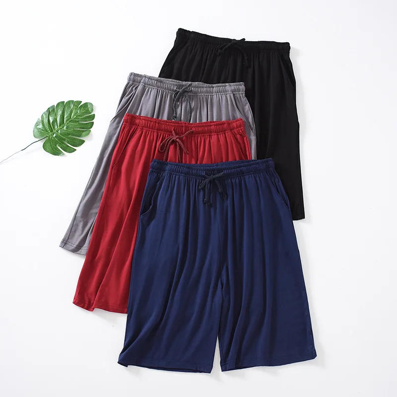 Description Picture 3 of itemPlus Size 7XL 8XL Casual Sleep Shorts for Men Casual Modal Men's Pajamas Shorts Summer Soft Five Points Cotton Beach Shorts Male