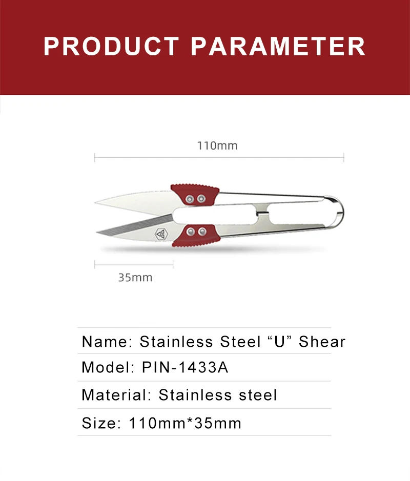 Description Picture 2 of item5/10/20pcs U Thread Scissors Stainless Steel Yarn Shears Cutting Sewing Scissors Cross Stitch Scissors Embroidery Shears Costura