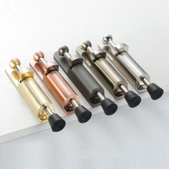 Telescopic Door Security Kit Spring Loaded Door Restraint Adjustable Position with Foot Brake Wedges Wall Protector Home Tools