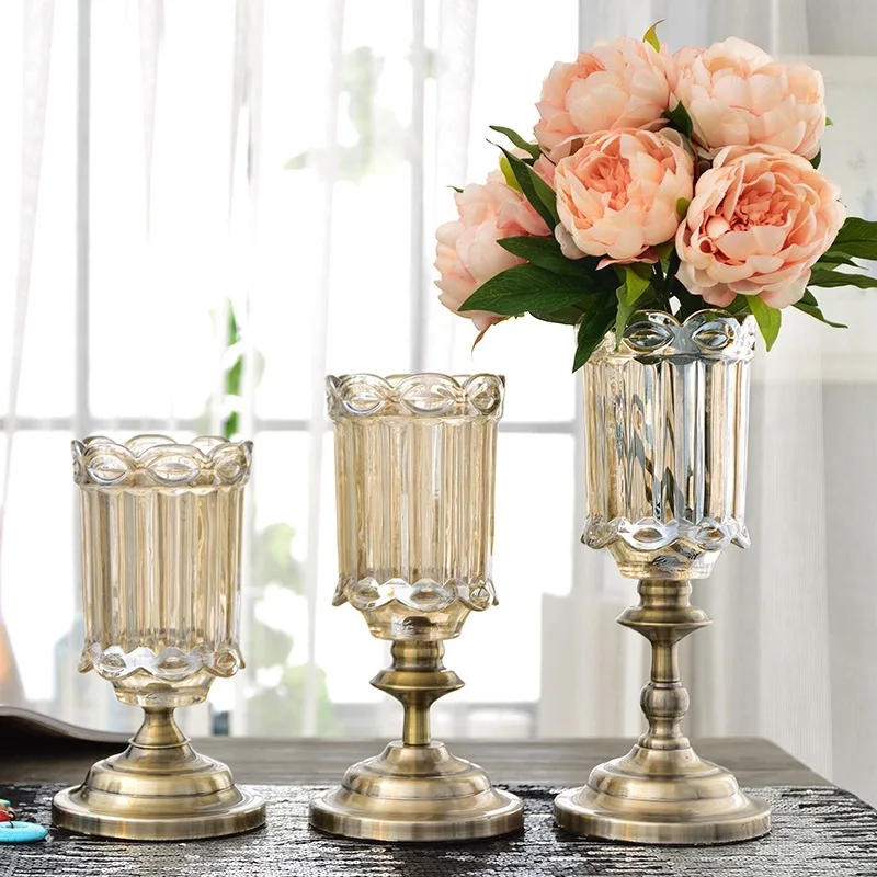 Description Picture 6 of itemGlass Vase Nordic Creative Decoration Crystal Table Flower Rose Vase Home Living Room Flower Arrangement Hydroponics Accessories