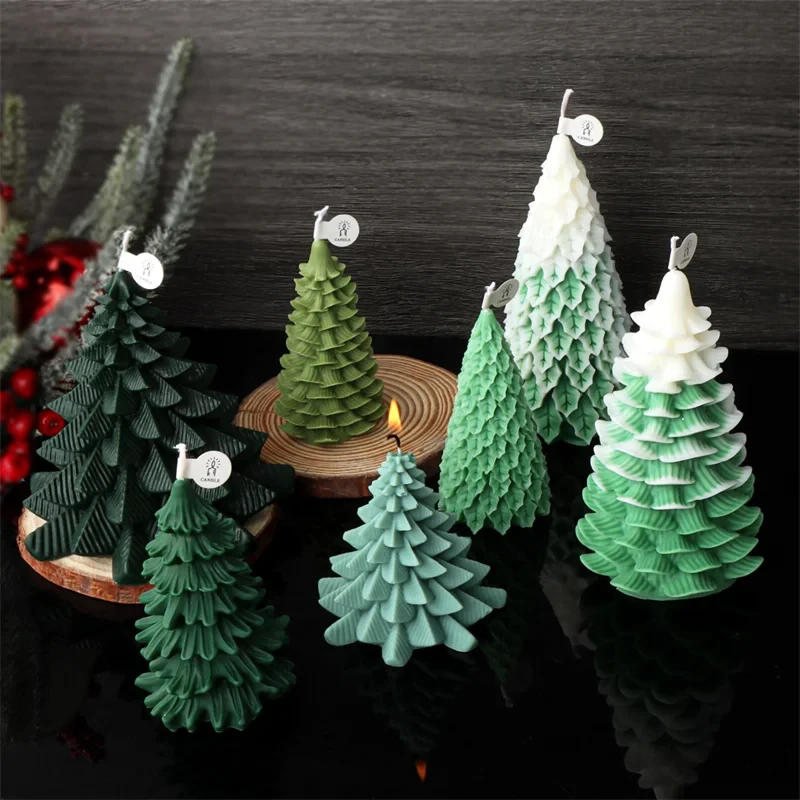 Description Picture 2 of item3D Geometric Pine Silicone Candle Mold DIY Christmas tree Craft Gifts Making Aromath Soap Resin Molds Home Decor Supplies