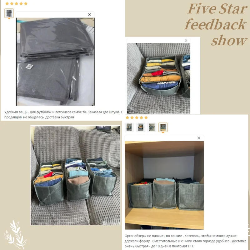 Description Picture 3 of itemClosets Clothes Organizer Pants Jeans Storage Box Cabinet Organizer Drawers Underwear Socks T-Shirt Wardrobe Storage Organizers