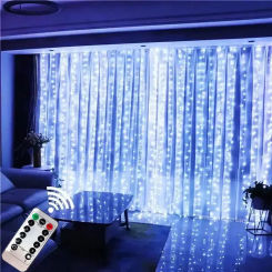 Curtain LED Garland String Lights USB Remote Control Festival Decoration Holiday Wedding Christmas Fairy Lights for Bedroom Home