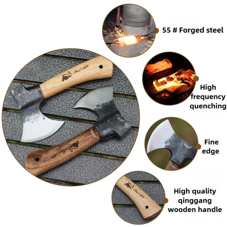 Description Picture 6 of itemPortable Small Axe Hand Tool Hatchet Multifunctional Survival Ax Tactical Ax Outdoor Axe for Cutting Wood Camping Supplies