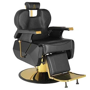 Description Picture 3 of itemChair Salon Hydraulic 360° Swivel Gold PVC Leather Barber, 440lbs Weight Capacity salon stool  salon furniture barbershop chair