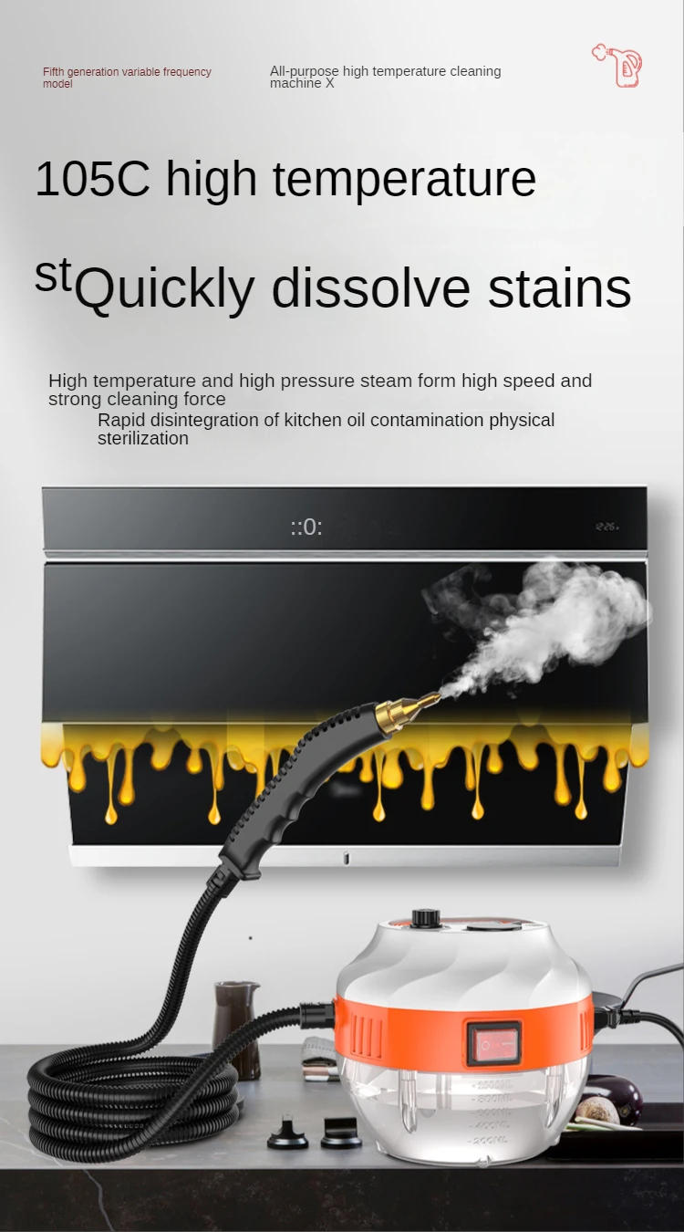 Description Picture 4 of itemHigh Temperature Handheld Steam Cleaner 3800W/248°F  220V Steamer Cleaner For Home Car Cleaning Sterilization, Anti Dry Burning