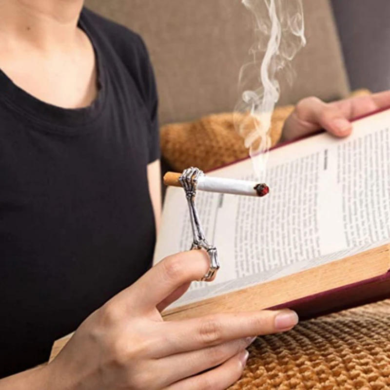 Description Picture 5 of itemVintage Rings Cigarette Holder Rack Metal Finger Clip Smoke Cool Gadgets For Man Gifts Smoker Tools Smoking Accessories