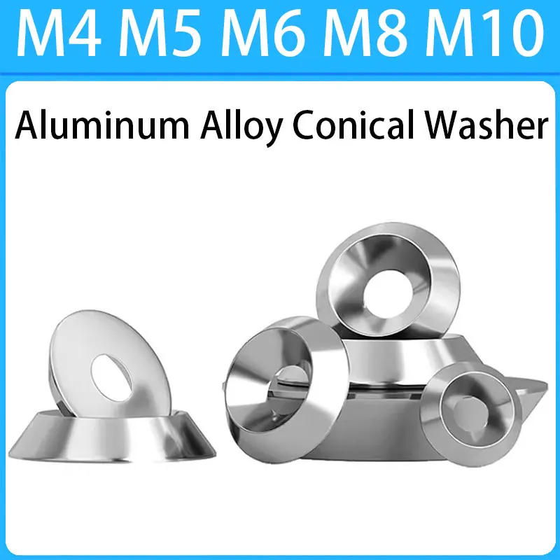 Description Picture 3 of itemM4 M5 M6 M8 M10 Countersunk Conical Washer Spacer Aluminum Alloy Countersunk Screw Accessory Concave Convex Washer Gasket