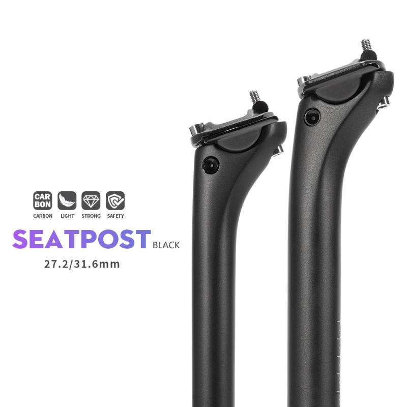 Description Picture 2 of itemCarbon Seatpost 27.2 31.6mm Length 400mm Matte Black MTB Road Bike Seat Post Seat Tube Bicycle Parts MTB Carbon Canoe