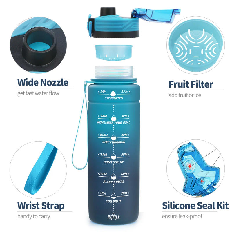 Description Picture 5 of itemNEW Summer 500ML Sports Water Bottle Tritan Portable Leak-proof BPA-free Drinking Bottle For Kids Protein Shaker Bottle Gourds