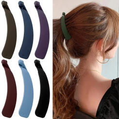 Frosted Banana Clip Korean Simple Ponytail Hairpin Solid Color Hair Clip Hairpins Barrette Women Girls Hair Style Accessories