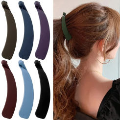 Frosted Banana Clip Korean Simple Ponytail Hairpin Solid Color Hair Clip Hairpins Barrette Women Girls Hair Style Accessories