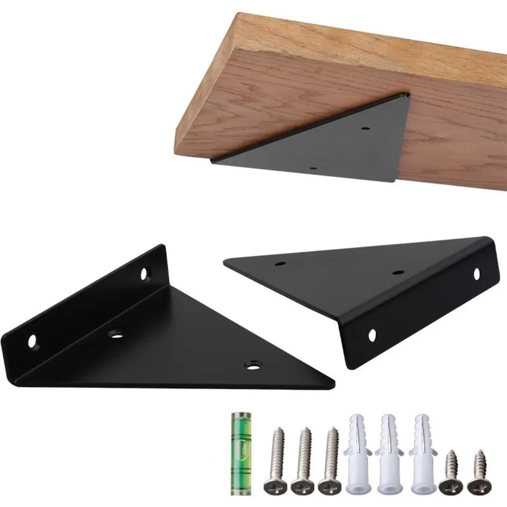 Description Picture 3 of item2PCS Triangle Bracket Heavy Support Wall Mounted Bench Table Shelf Bracket Invisible Triangle Support DIY Home Decoration