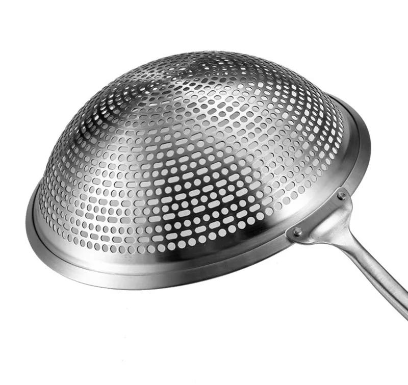 Description Picture 5 of item304 Stainless Steel Skimmer Strainer Colander Mesh Deep Fryer Oil Frying Scoop Noodles Dumpling Sieve Kitchen Tools Kitchenware
