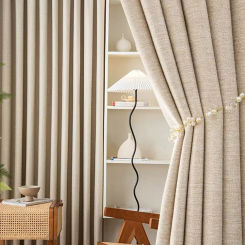 1pc Japanese Cream Curtains for Living Dining Room Bedroom New Three-dimensional Modern Minimalist Light Luxury Room
