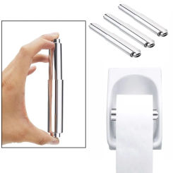 Spare Replacement Spring Loaded Plastic Toilet Roll Holder Insert Spindle Chrome For Toilet Bathroom Accessories