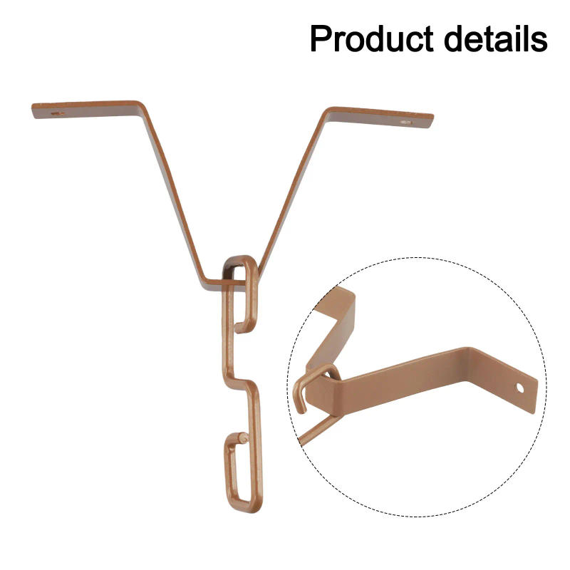 Description Picture 3 of item1 Set Rain Chain Hook Rain Chain Drain Adapter Rain Chain Adapter Chained Rain Chain Install Adapter Iron Hook Rain Chain