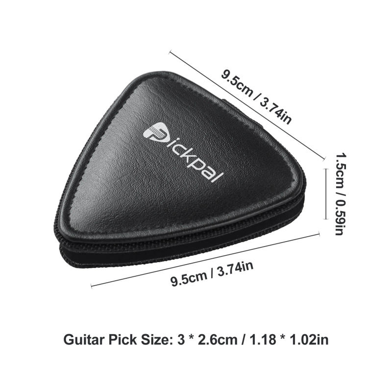 Description Picture 4 of itemGuitar Picks Holder Case for Acoustic Electric Guitar Includes 12 PCS Guitar Picks Leather Guitar Plectrums Storage Pouch Guitar