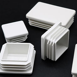 1/4/10pc White Square PE Plastic Blanking End Cap Inner Plug 15x15-100x100mm Protection Gasket Dust Seal For Pipe Bolt Furniture