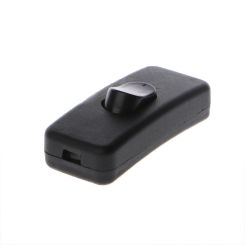 110-250V 2A ON/OFF Inline Switch Two-wire Control Black In line Table Lamp Desk Light Cord Cable Switch