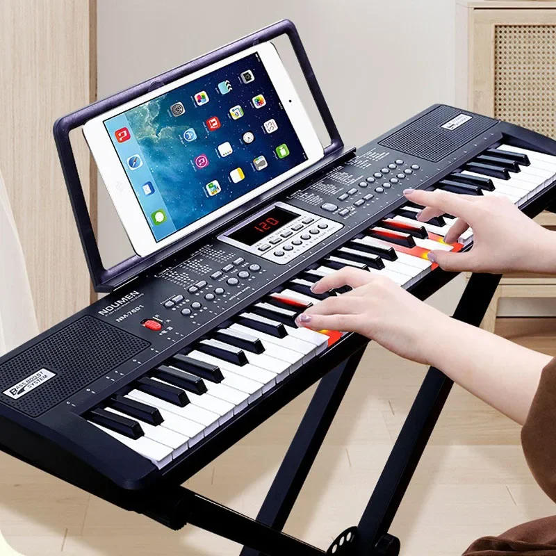 Description Picture 2 of itemAdult Electronic Piano Musical Electric Organ Professional Piano 61 Key Children Beginner Portable Keyboard Instrument with Lamp