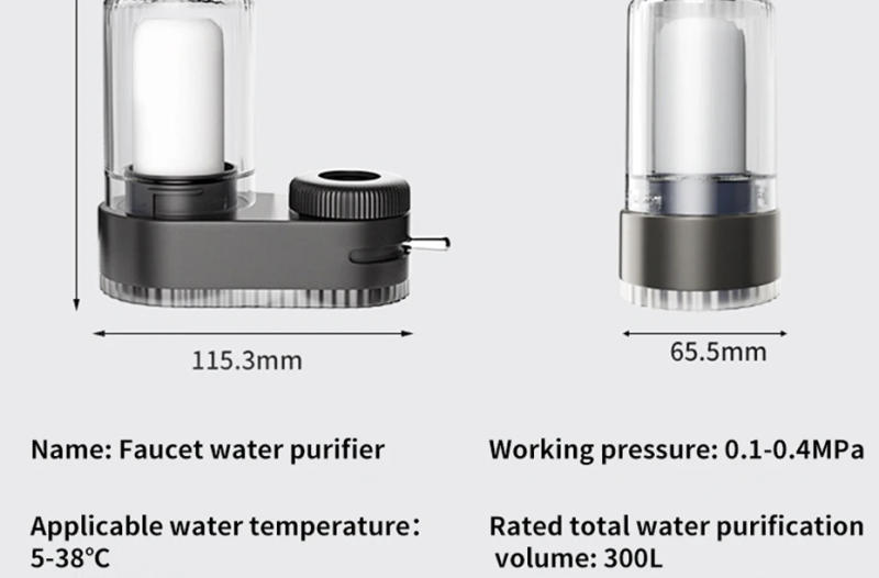 Description Picture 5 of itemTap Water Purifier Faucet Water Filter for Sink Kitchen Faucet Washable Ceramic Percolator Bathroom Filtration Purifie Sprayer