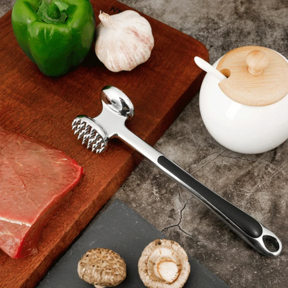 Description Picture 4 of itemProfession Meat Hammer Portable Loose Tool Meat Tenderizer Needle Dual-Sided Meat Mallet with Rubber Comfort Grip Handle
