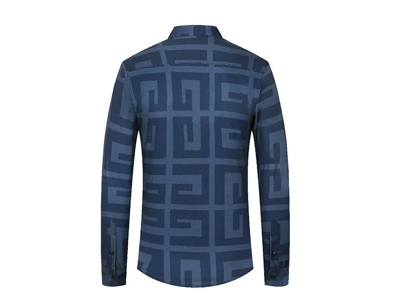 Description Picture 4 of itemFashion Printed Long Sleeve Shirts Men's 2024 Summer Thin Loose Casual Business Dress Shirts Oversized Streetwear Social Blouse