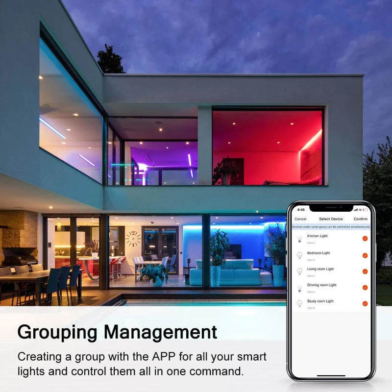 Description Picture 6 of itemTuya Smart Bulb Zigbee GU10 Spotlight RGB+CW Dimmable Smart LED Light Bulb Smart Home Support Alexa Google Home Yandex Alice