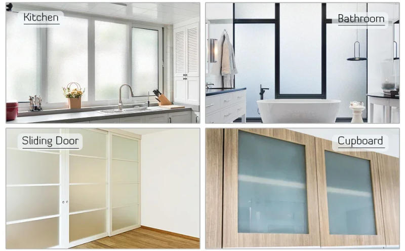 Description Picture 6 of itemMatte Pure Window Privacy Film Frosted Glass Opaque Sun Blocking Covering Self-Adhesive Vinyl Decals for Bathroom Decoration