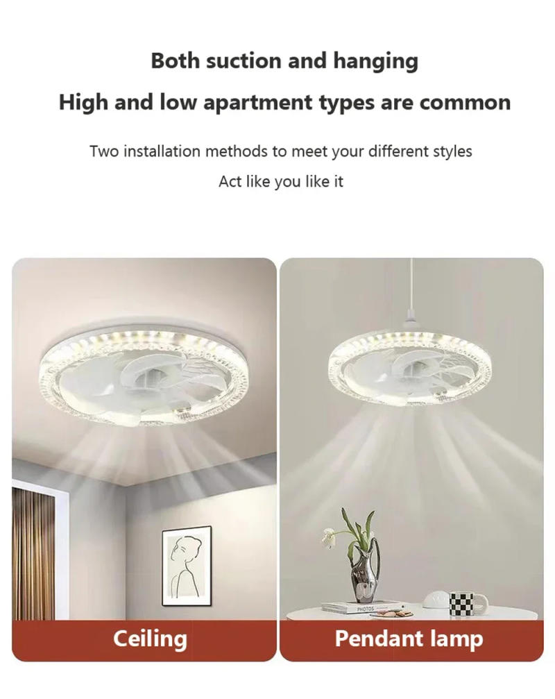 Description Picture 6 of itemSocket Fan Light Socket Fan Ceiling Fan With Light Remote E27 Base 4 Speed Wind Adjustment Dimmable Light for Bedroom Kitchen