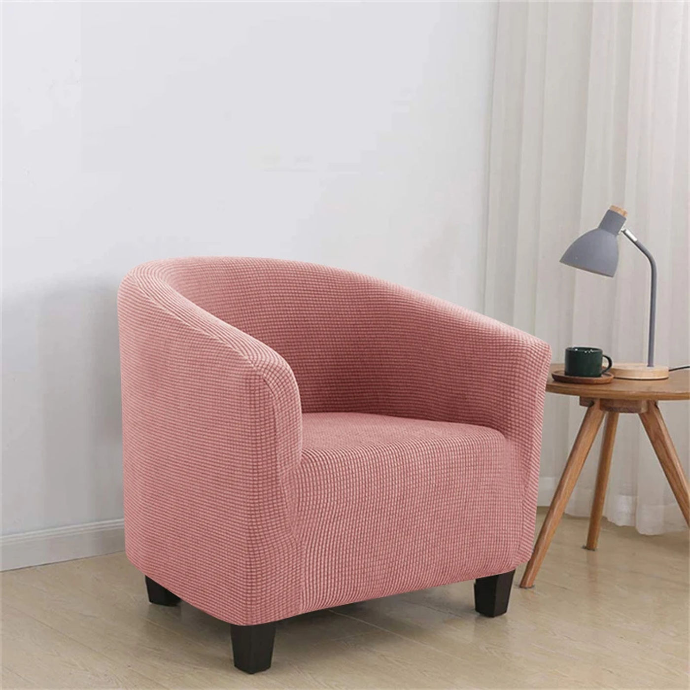 Description Picture 5 of itemClub Bath Tub Armchairs Chair Cover Polar Fleece Single Sofa Covers Stretch Couch Slipcovers for Living Room Furniture Protector