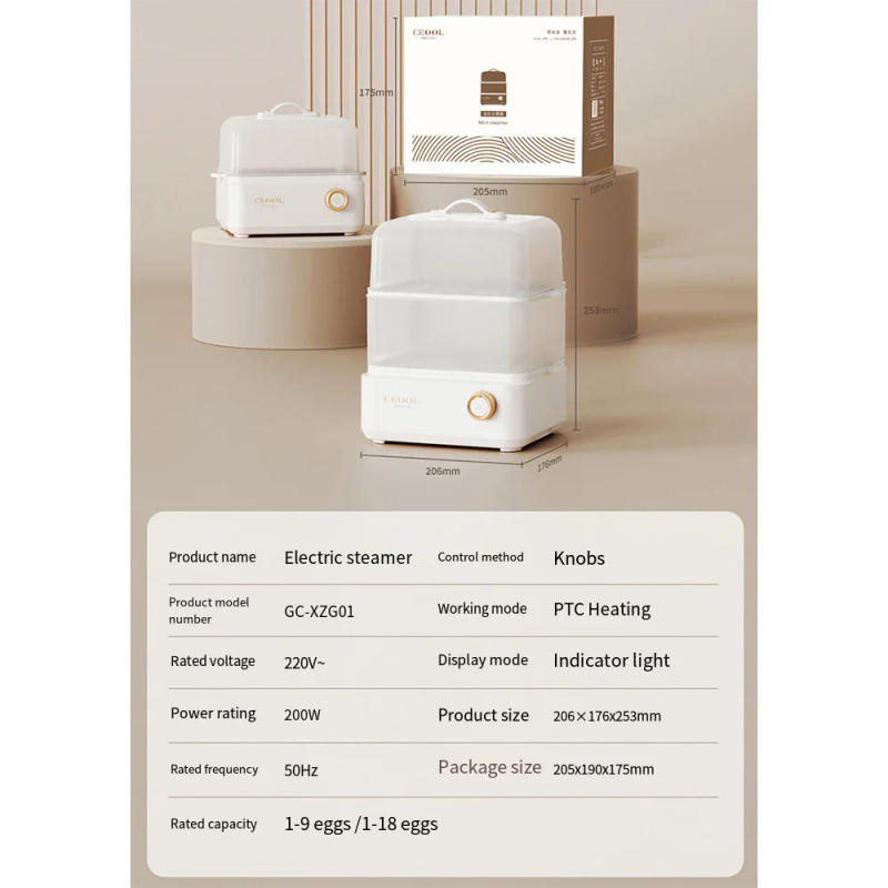 Description Picture 3 of itemElectric Double Layer Egg Steamer Mini Timed Egg Cooker Automatic Power Off Home Multi-functional Egg Boiler Breakfast Machine