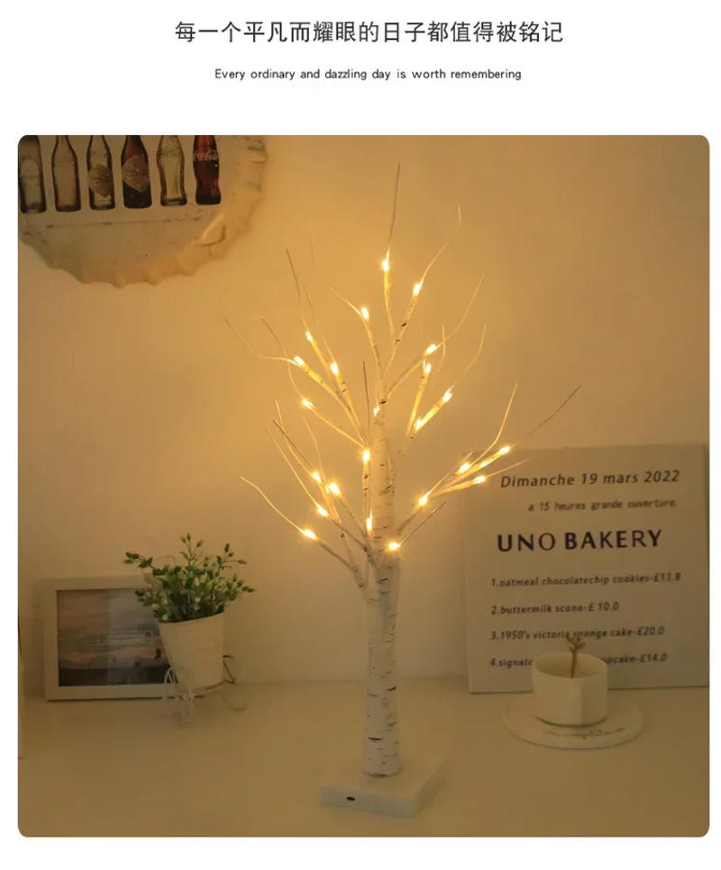Description Picture 6 of item25LED DIY Birch Tree Lights USB Powered Decorative Lamp Indoor Outdoor for Wedding Home Party Landscape Lighting