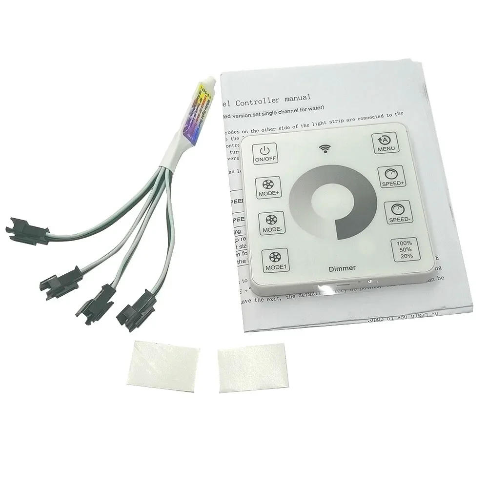 Description Picture 6 of itemDC5-24V WS2811 Running Water Flowing LED Light Strip Controller Panel Reflux Pixel 3Key Touch Panel Wireless Switch Controler